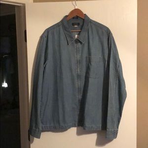 Light weight zip up denim jacket